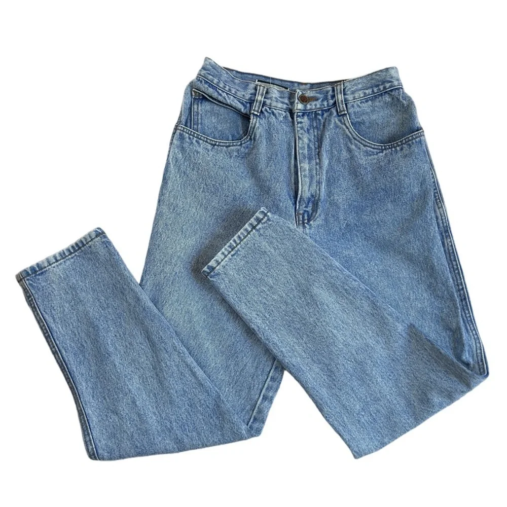 Vintage Bill Blass Jeans Women’s 8 petite High Rise Acid Wash Mom Tapered 90s